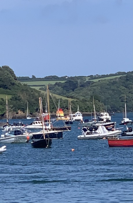 boats in salcombe estuary